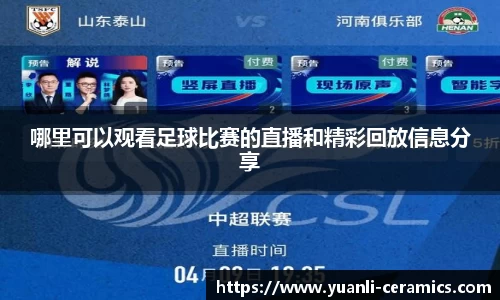 哪里可以观看足球比赛的直播和精彩回放信息分享